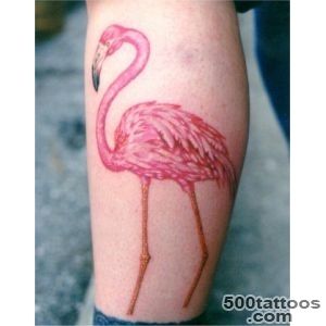 15+ Flamingo Tattoos On Leg_11
