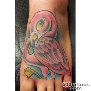 Cute flamingo tattoo on foot   Tattooimagesbiz_44