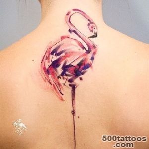 Watercolor Flamingo Tattoo By Magdalena_bujak_37