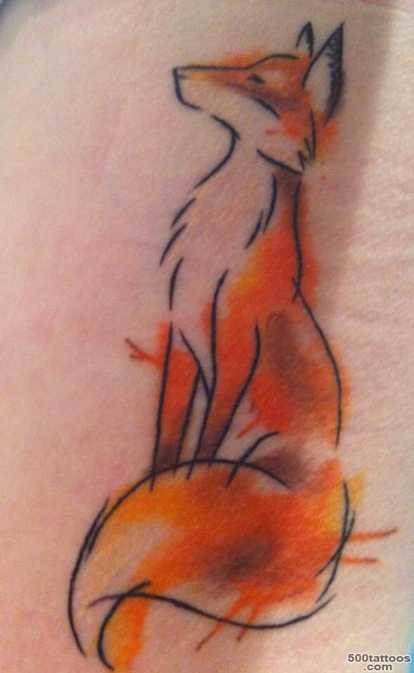 Pin Colorful Fox Tattoo On Half Sleeve on Pinterest_43