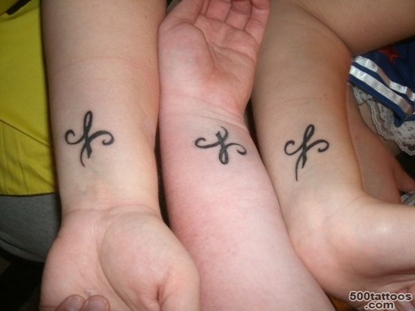 9. Friendship Symbol Tattoo with Flowers - wide 7