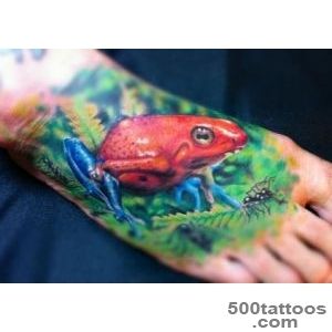 Cute Tree Frog Tattoo On Arm Sleeve_25