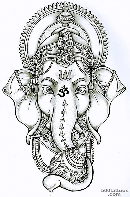 ganesha lotus drawing   Google Search  tattoos  Pinterest ..._34