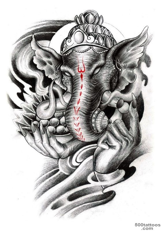 Ganesha Lotus Tattoo Drawing   Tattoes Idea 2015  2016_11