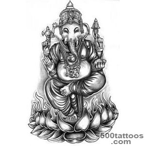 28+ Ganesha On Lotus Tattoo_12