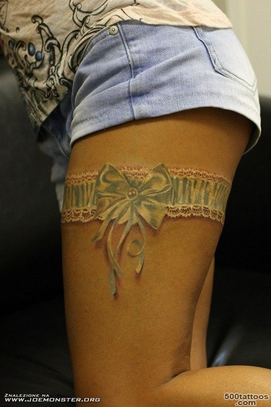12+ Flower Garter Tattoos_17