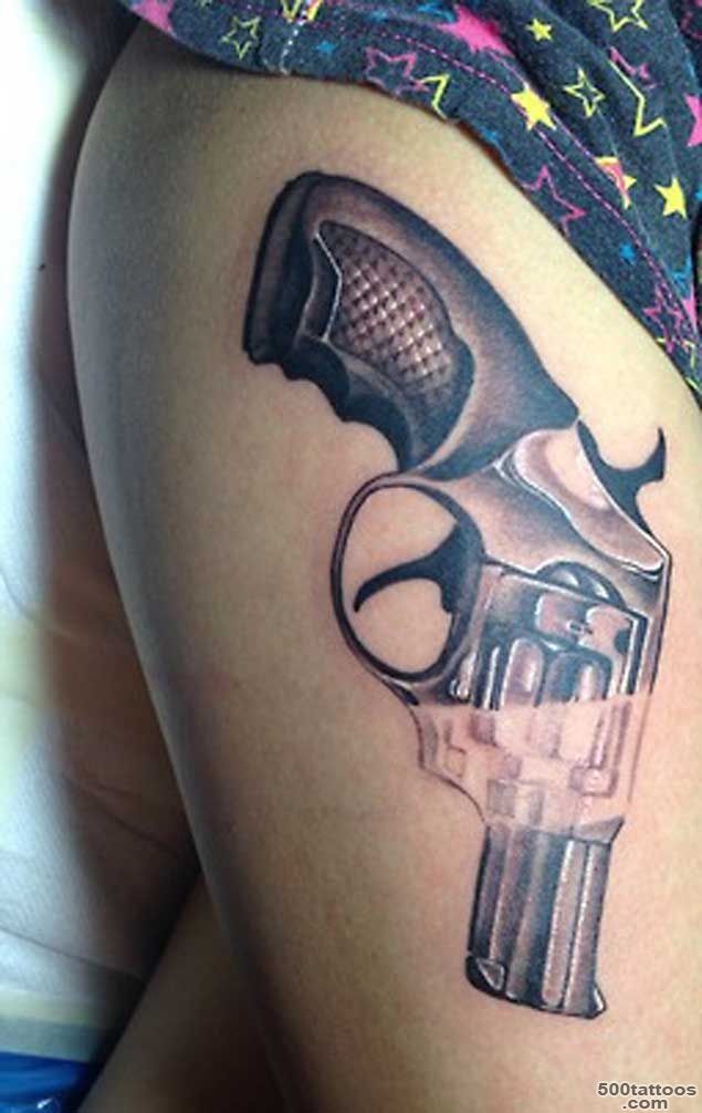 36 Gun In Garter Tattoo Designs That Are Guaranteed To Drive Men ..._44