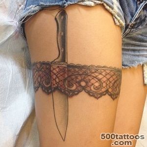 25 Amazing Garter Belt Tattoo Designs_5