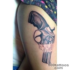 36 Gun In Garter Tattoo Designs That Are Guaranteed To Drive Men _44
