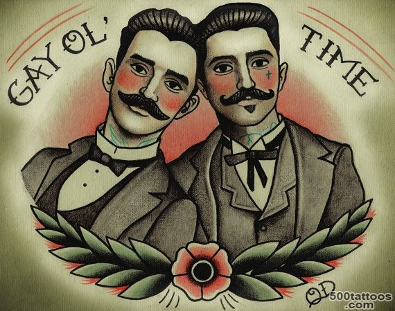 Gay Ol#39 Time Tattoo Print by ParlorTattooPrints on Etsy_21
