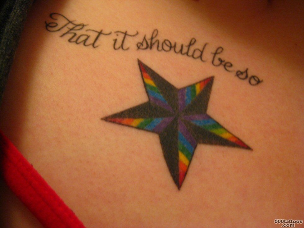 Gay Pride Nautical Star Tattoo Picture_12
