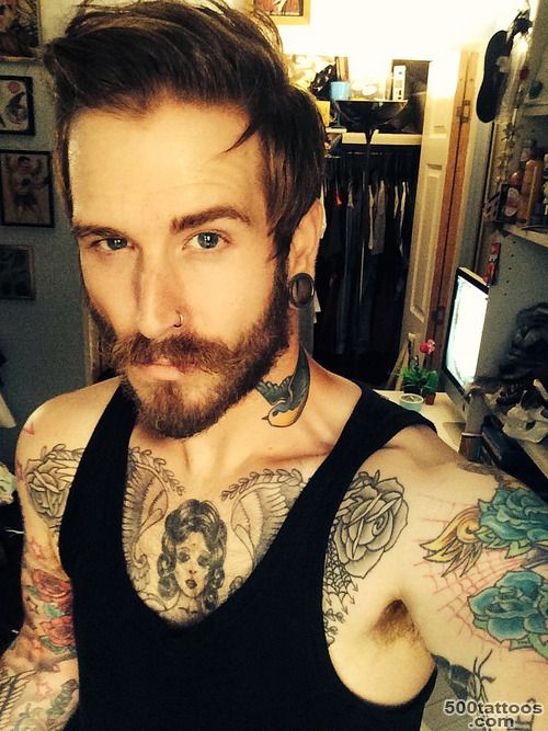 hair gay tattoos tattoo bear sleeve beard homo fag neck tattoo ..._44