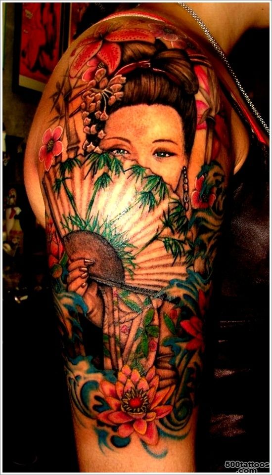 45 Traditional Geisha Tattoo that Inspire your Artistic Side_7