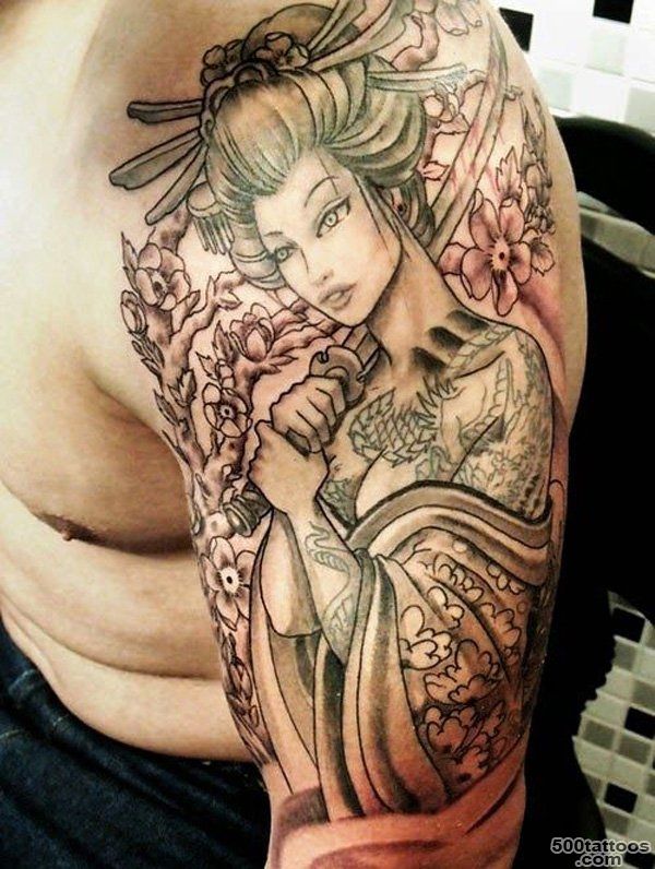 50+ Beautiful Geisha Tattoos  Art and Design_2