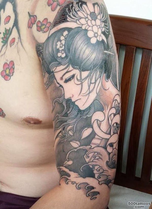 50+ Beautiful Geisha Tattoos  Art and Design_19