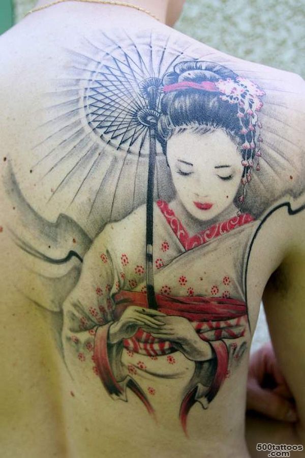 50+ Beautiful Geisha Tattoos  Art and Design_28
