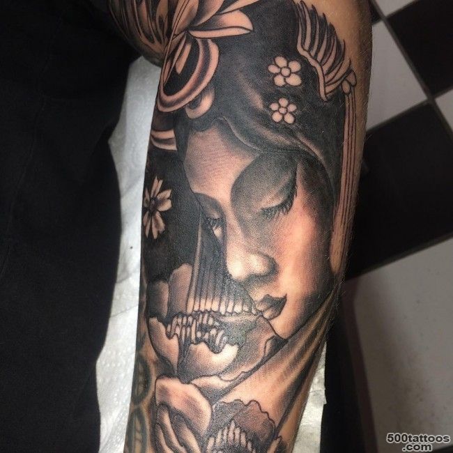 50 Japanese Geisha Tattoo Meaning and Designs_22