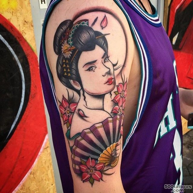50 Japanese Geisha Tattoo Meaning and Designs_41