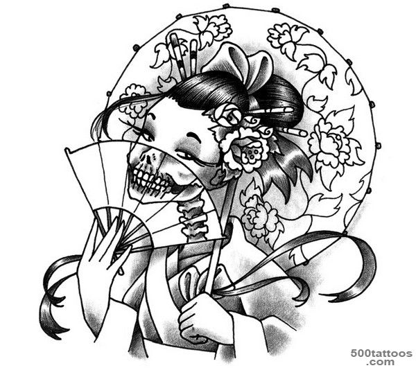 52 Japanese Geisha Tattoo Designs and Drawings with Images ..._38