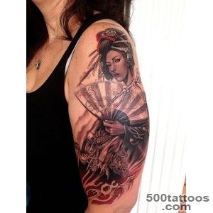 50+ Beautiful Geisha Tattoos  Art and Design_31