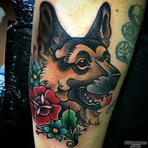 11 Gorgeous German Shepherd Tattoo Designs!_45