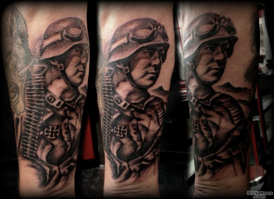 DeviantArt More Like German Soldier portrait tattoo by ..._13
