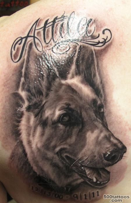 German Shepherd Dog Face Tattoo Design  Tattoobite.com_24