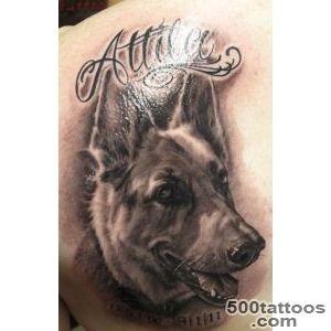 German Shepherd Dog Face Tattoo Design  Tattoobitecom_24