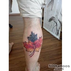 Maple leaf with German colors, Cungus Tattoo, Ansbach Germany _20