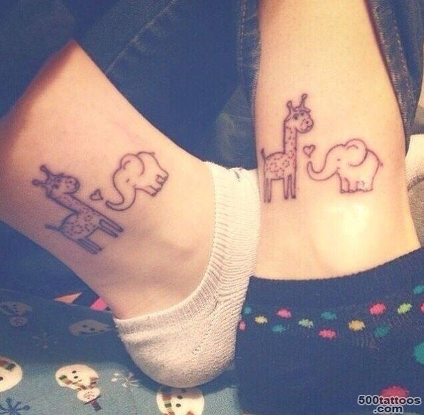 cute tattoos, elephant, elephant tattoo, giraffe, tattoo   image ..._47