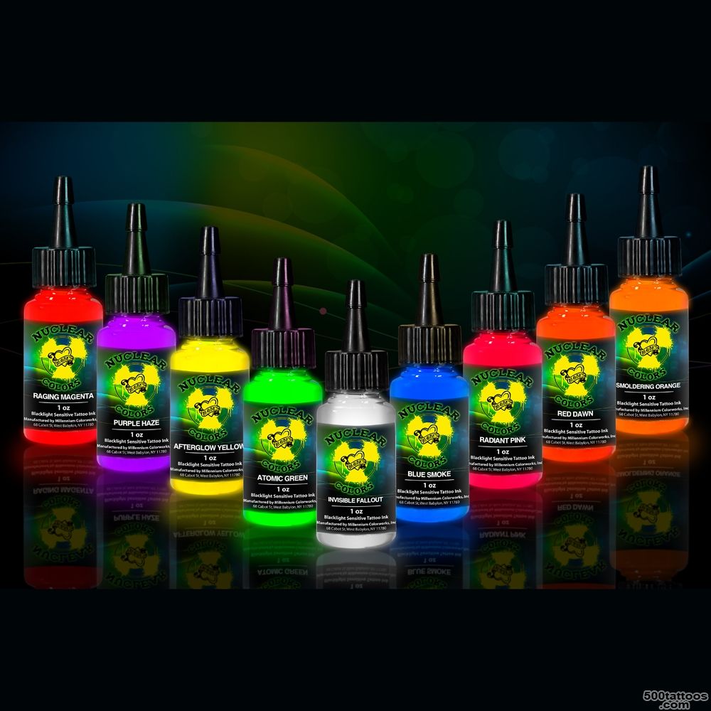 UV blacklight tattoo ink Invisible Fallout in 12 or 1oz bottle_38