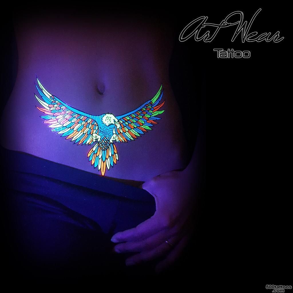 UV Fluorescent Fluo Eagles   ArtWear Tattoo_32