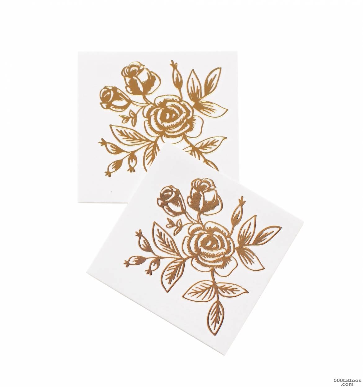 Gold Floral Temporary Tattoos by RIFLE PAPER Co.  Made in USA_44