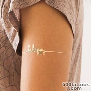 Tattly™ Designy Temporary Tattoos — Be Happy (Gold)_13
