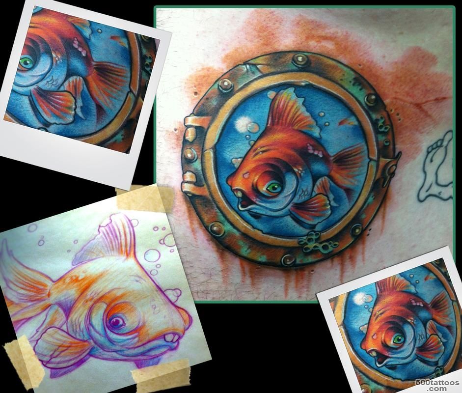 Goldfish tattoo by Scotty Munster TattooNOW_30