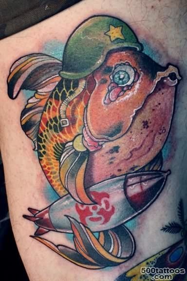 Realistic 3D Goldfish Tattoo  Tattoobite.com_44