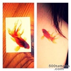 Goldfish tattoo design, idea, image