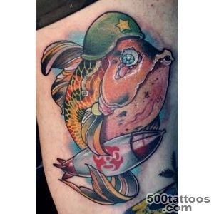 Realistic 3D Goldfish Tattoo  Tattoobitecom_44
