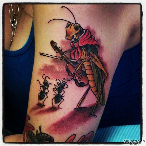 FYeahTattoos.com — Aesop#39s fable The Ant and the Grasshopper Done ..._49