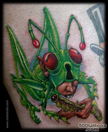 Tattoo Galleries Introspective Humanoid Grasshopper Tattoo Design_13