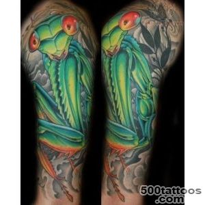 Giant green grasshopper half sleeve tattoo   Tattoopm_37