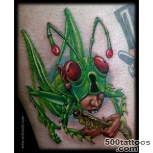 Tattoo Galleries Introspective Humanoid Grasshopper Tattoo Design_13