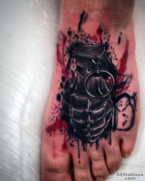 50 Grenade Tattoo Designs For Men   Explosive Ink Ideas_1