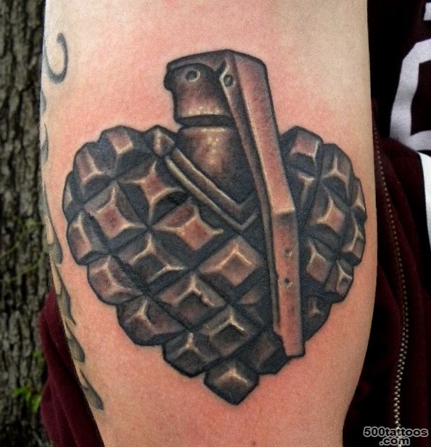 grenade tattoo  Realistic Tattoos by Frankie_37