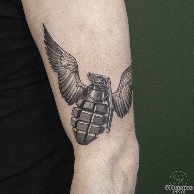 Grenade with Wings Tattoo  Best Tattoo Ideas Gallery_43