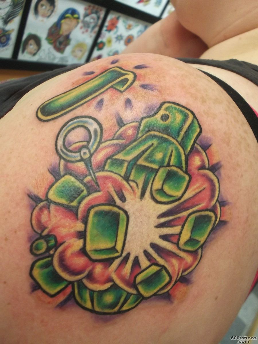 Pin Pin Exploding Grenade Tattoo Rate My Ink Pictures Amp Designs ..._44
