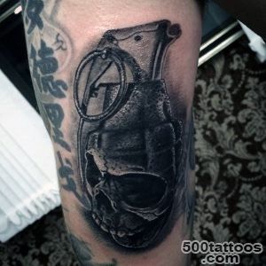 50 Grenade Tattoo Designs For Men   Explosive Ink Ideas_2