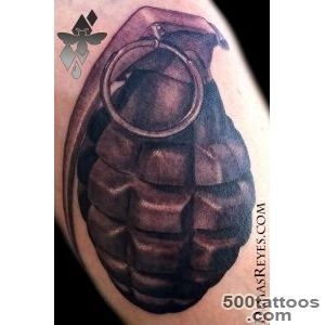 Black and Grey Grenade Tattoo by Dimas Reyes TattooNOW_32