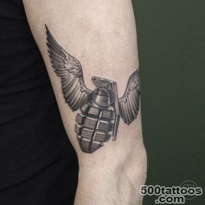 Grenade with Wings Tattoo  Best Tattoo Ideas Gallery_43