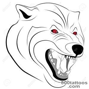 Wolf With A Grin In The Form Of A Tattoo Royalty Free Cliparts _49